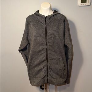 Adidas x Reigning Champ men’s gray weave full zip hoodie. Size 2XL.